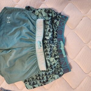 Under Armour Blue and Patterned Shorts Duo